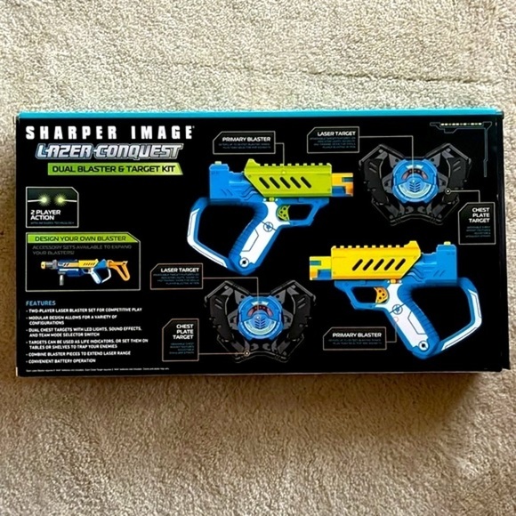 Brand New Sharper Image Laser Tag Dual Blaster Target Kit Chest Plate Action Toy - Picture 10 of 16
